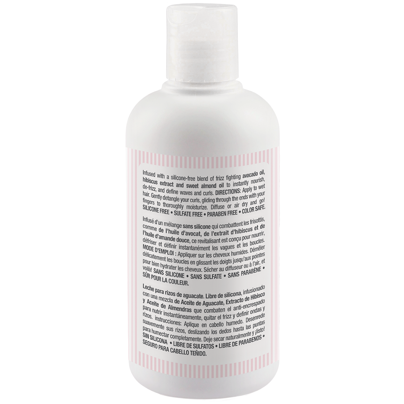 White bottle with text on a white background