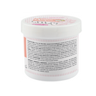 Jar of coconut curl hair gel product with a white lid on a white background